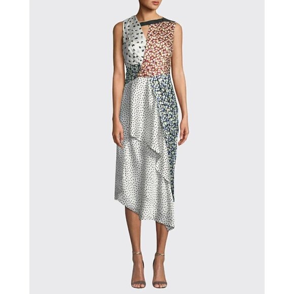 Jason Wu Crinkle Silk Sleeveless Knot Dress Spring Summer 2018 Women's 4 Small - Picture 3 of 13